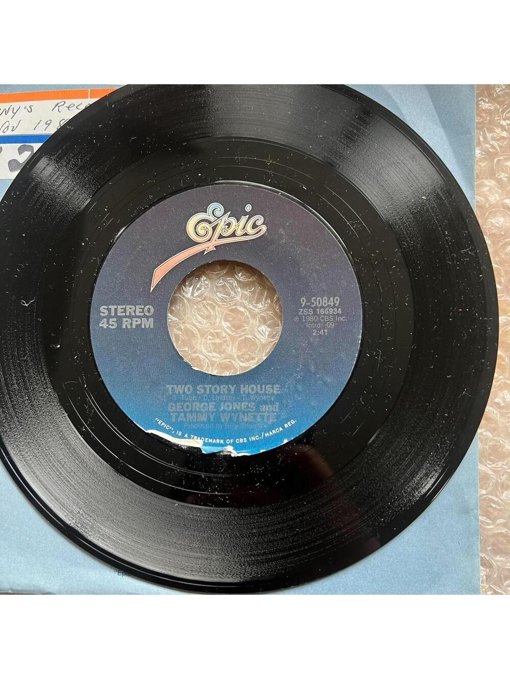George Jones  – Two Story House/It Sure Was Good 45rpm 7' Vinyl Record R86